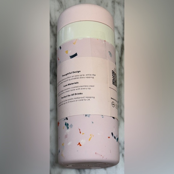 W&P Porter, 16 oz Insulated Ceramic Bottle, Blush Terrazzo - Picture 2 of 4